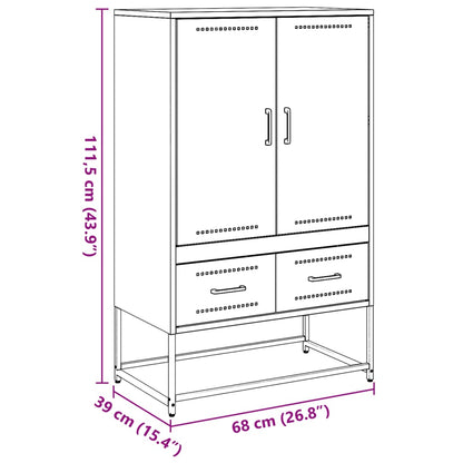 Credenza Rosa 68x39x111,5 cm Acciaio | homemem39