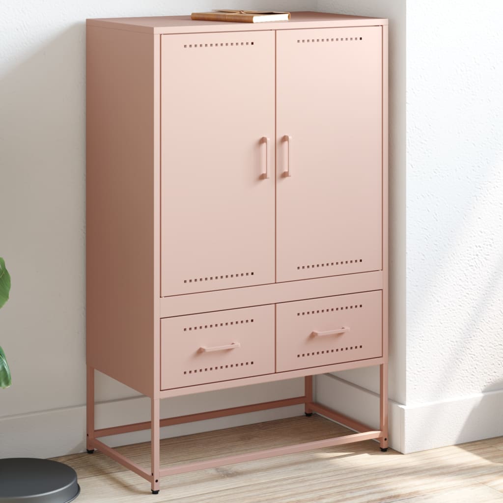 Credenza Rosa 68x39x111,5 cm Acciaio - homemem39