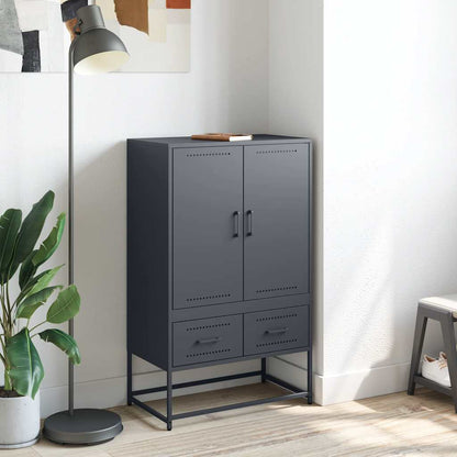 Credenza Antracite 68x39x111,5 cm Acciaio | homemem39