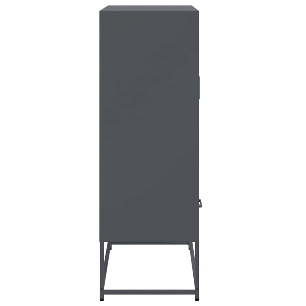 Credenza Antracite 68x39x111,5 cm Acciaio | homemem39