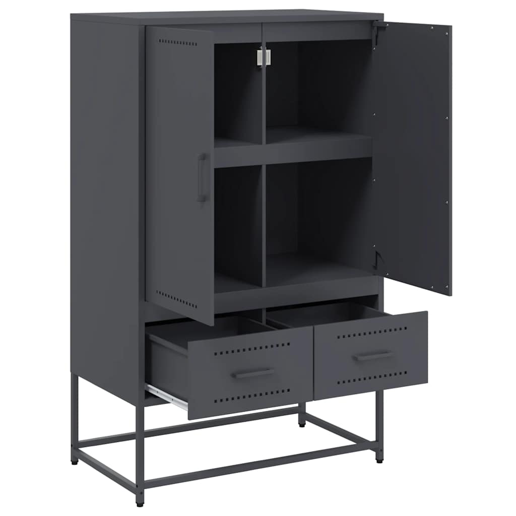 Credenza Antracite 68x39x111,5 cm Acciaio | homemem39
