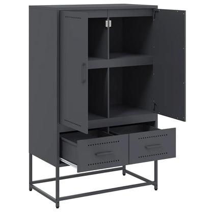 Credenza Antracite 68x39x111,5 cm Acciaio | homemem39