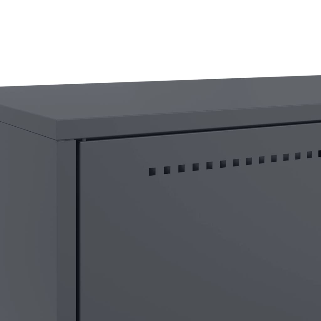 Credenza Antracite 68x39x111,5 cm Acciaio - homemem39