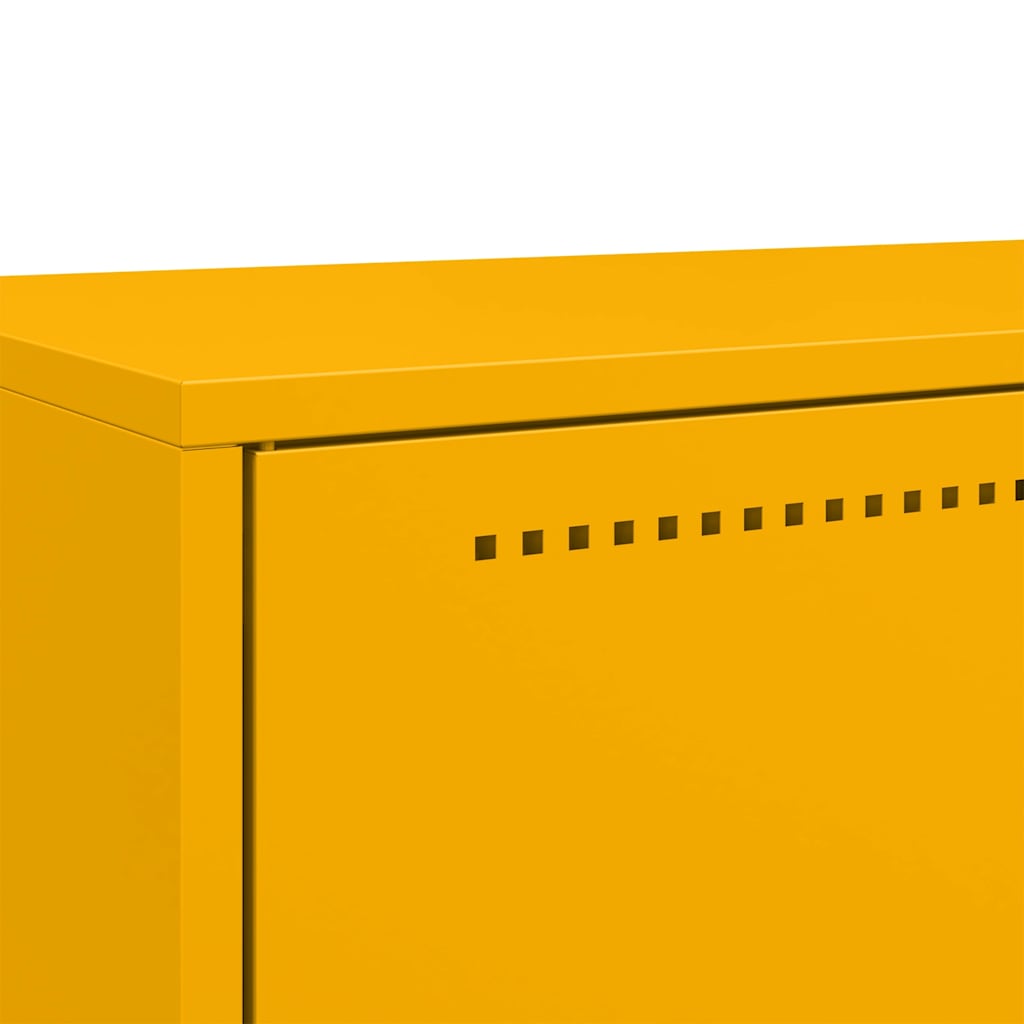 Credenza Giallo Senape 68x39x111,5 cm in Acciaio