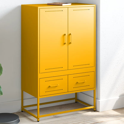 Credenza Giallo Senape 68x39x111,5 cm in Acciaio - homemem39