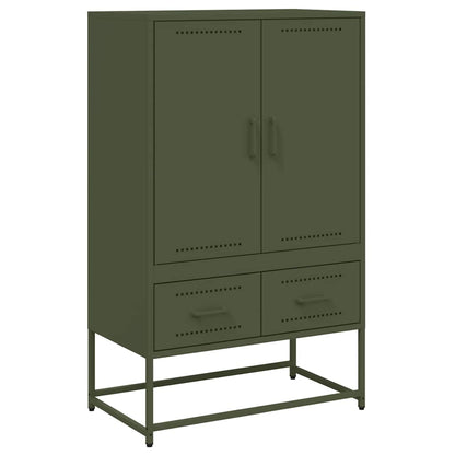 Credenza Verde Oliva 68x39x111,5 cm in Acciaio - homemem39