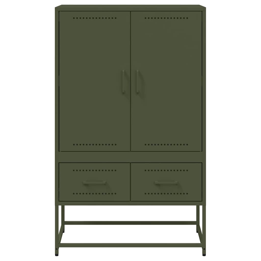 Credenza Verde Oliva 68x39x111,5 cm in Acciaio - homemem39