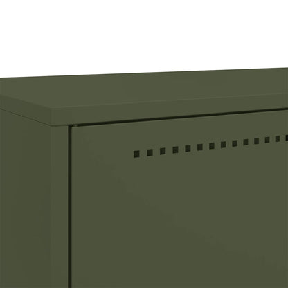 Credenza Verde Oliva 68x39x111,5 cm in Acciaio - homemem39