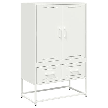 Credenza Bianca 68x39x111,5 cm Acciaio - homemem39