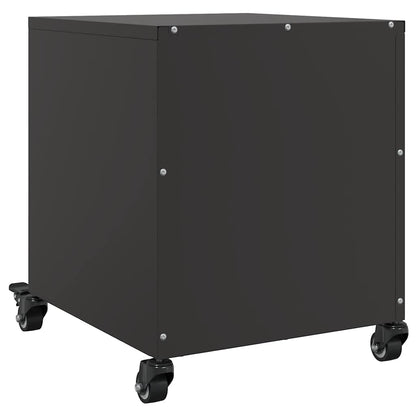 Comodino Nero 36x39x43,5 cm in Acciaio - homemem39