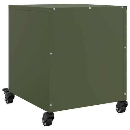 Comodini 2 pz Verde Oliva 36x39x43,5 cm in Acciaio - homemem39