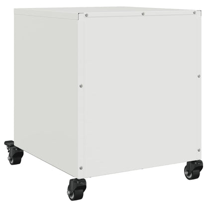 Comodino Bianco 36x39x43,5 cm in Acciaio - homemem39