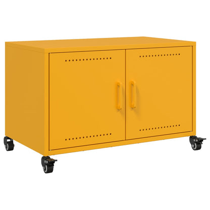 Mobile TV Giallo Senape 68x39x43,5cm Acciaio Laminato a Freddo - homemem39