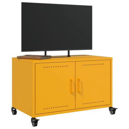 Mobile TV Giallo Senape 68x39x43,5cm Acciaio Laminato a Freddo - homemem39