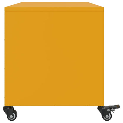 Mobile TV Giallo Senape 68x39x43,5cm Acciaio Laminato a Freddo - homemem39