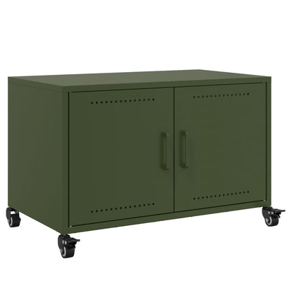 Mobile TV Verde Oliva 68x39x43,5 cm in Acciaio - homemem39