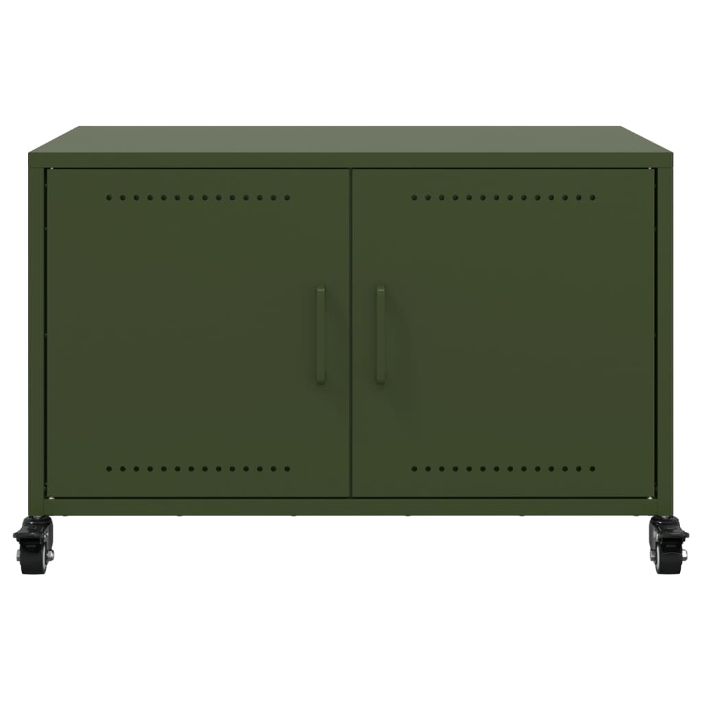 Mobile TV Verde Oliva 68x39x43,5 cm in Acciaio - homemem39