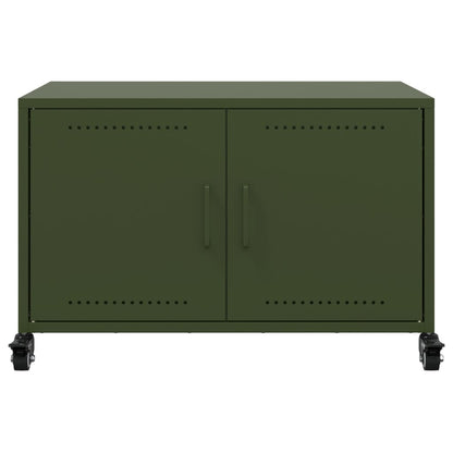 Mobile TV Verde Oliva 68x39x43,5 cm in Acciaio - homemem39