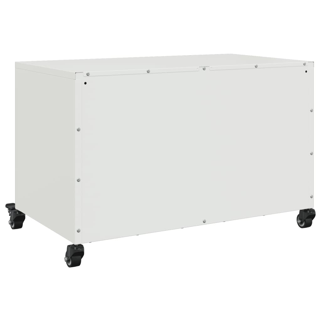 Mobile TV Bianco 68x39x43,5 cm in Acciaio Laminato a Freddo - homemem39