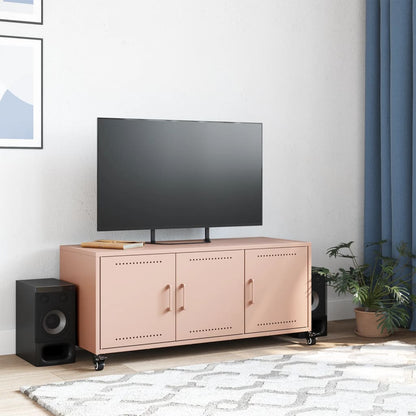 Mobile TV Rosa 100,5x39x43,5 cm in Acciaio Laminato a Freddo - homemem39