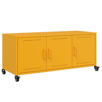 Mobile TV Giallo Senape 100,5x39x43,5 cm in Acciaio - homemem39
