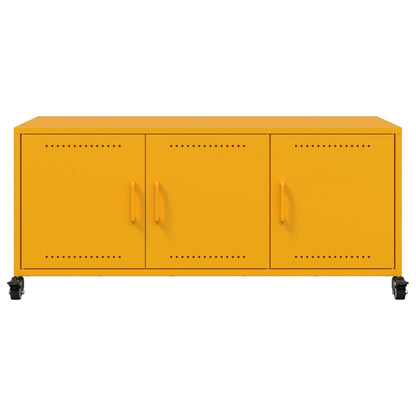 Mobile TV Giallo Senape 100,5x39x43,5 cm in Acciaio - homemem39