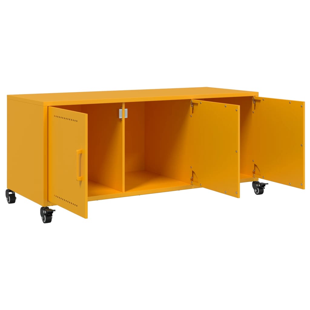Mobile TV Giallo Senape 100,5x39x43,5 cm in Acciaio - homemem39