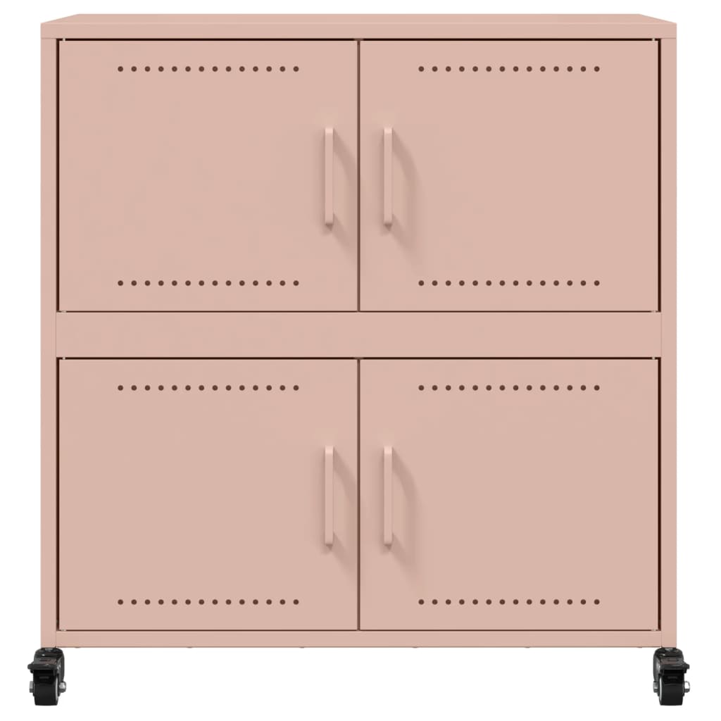 Credenza Rosa 68x39x72 cm in Acciaio - homemem39