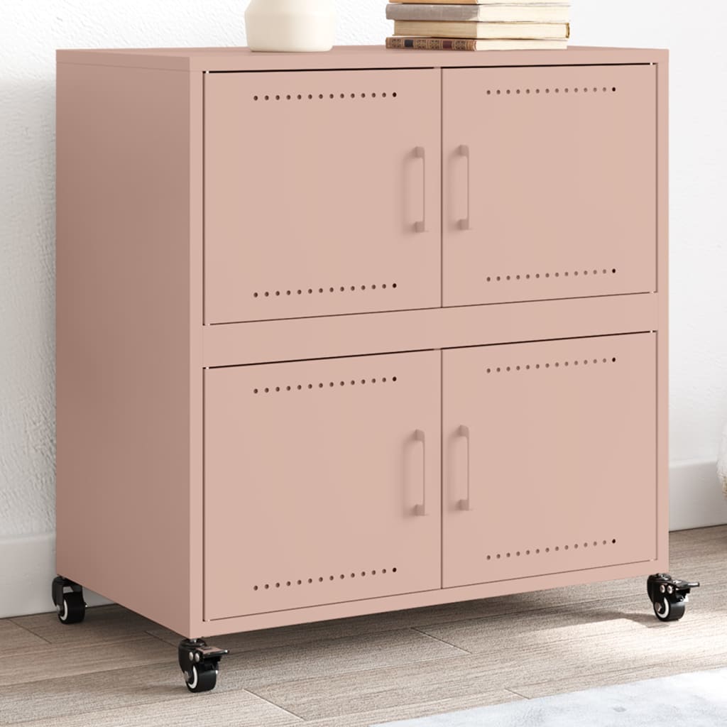 Credenza Rosa 68x39x72 cm in Acciaio - homemem39