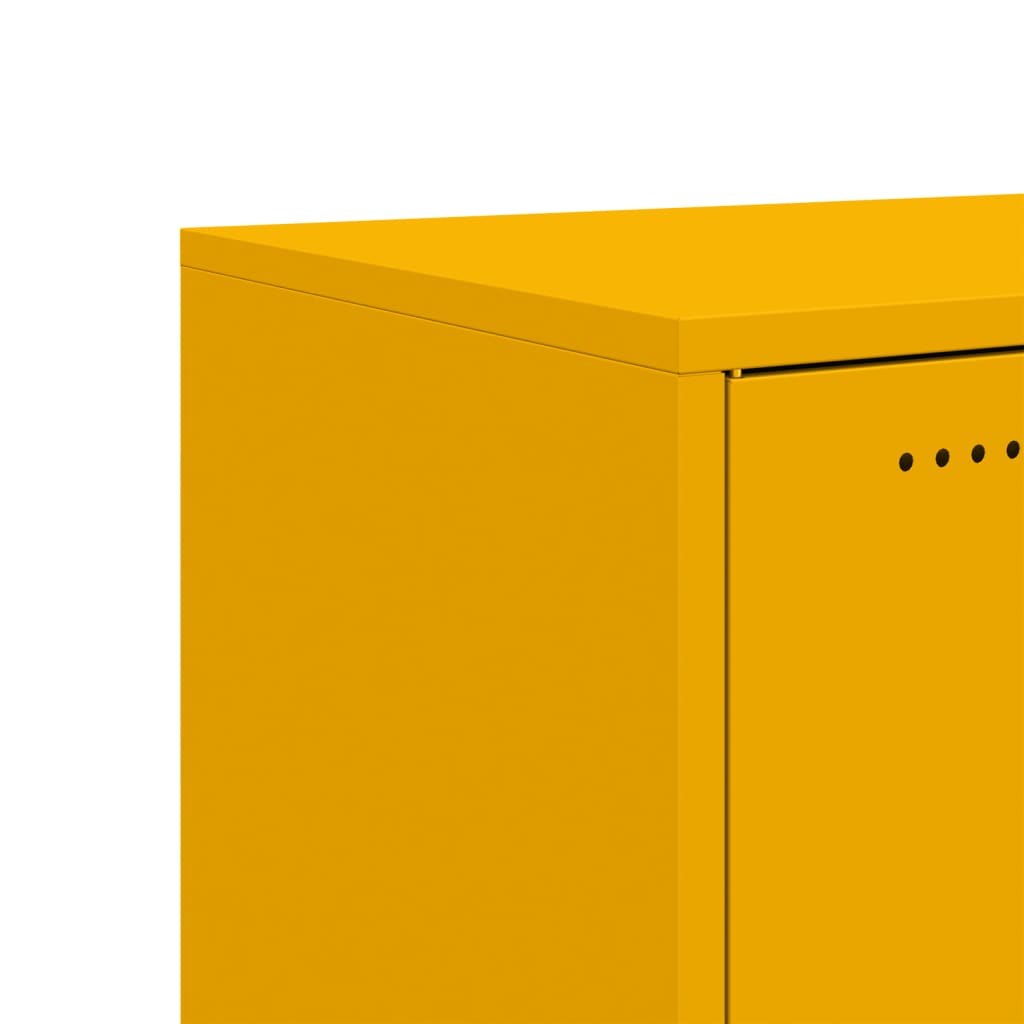 Credenza Giallo Senape 68x39x72 cm in Acciaio - homemem39