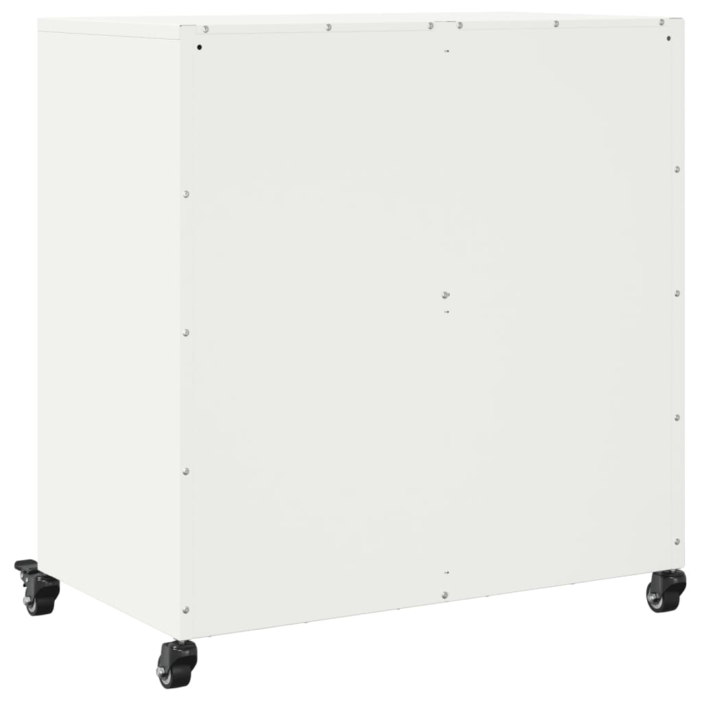 Credenza Bianca 68x39x72 cm in Acciaio - homemem39