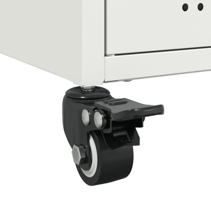 Credenza Bianca 68x39x72 cm in Acciaio - homemem39