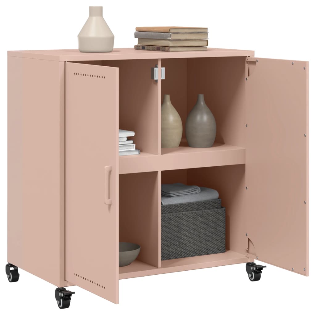 Credenza Rosa 68x39x72 cm in Acciaio