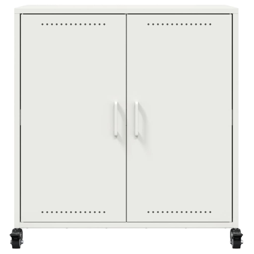 Credenza Bianca 68x39x72 cm in Acciaio