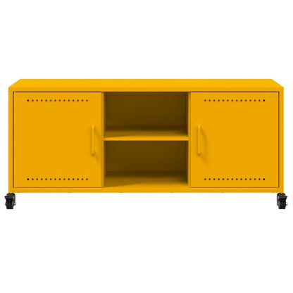 Mobile TV Giallo Senape 100,5x39x43,5 cm in Acciaio - homemem39