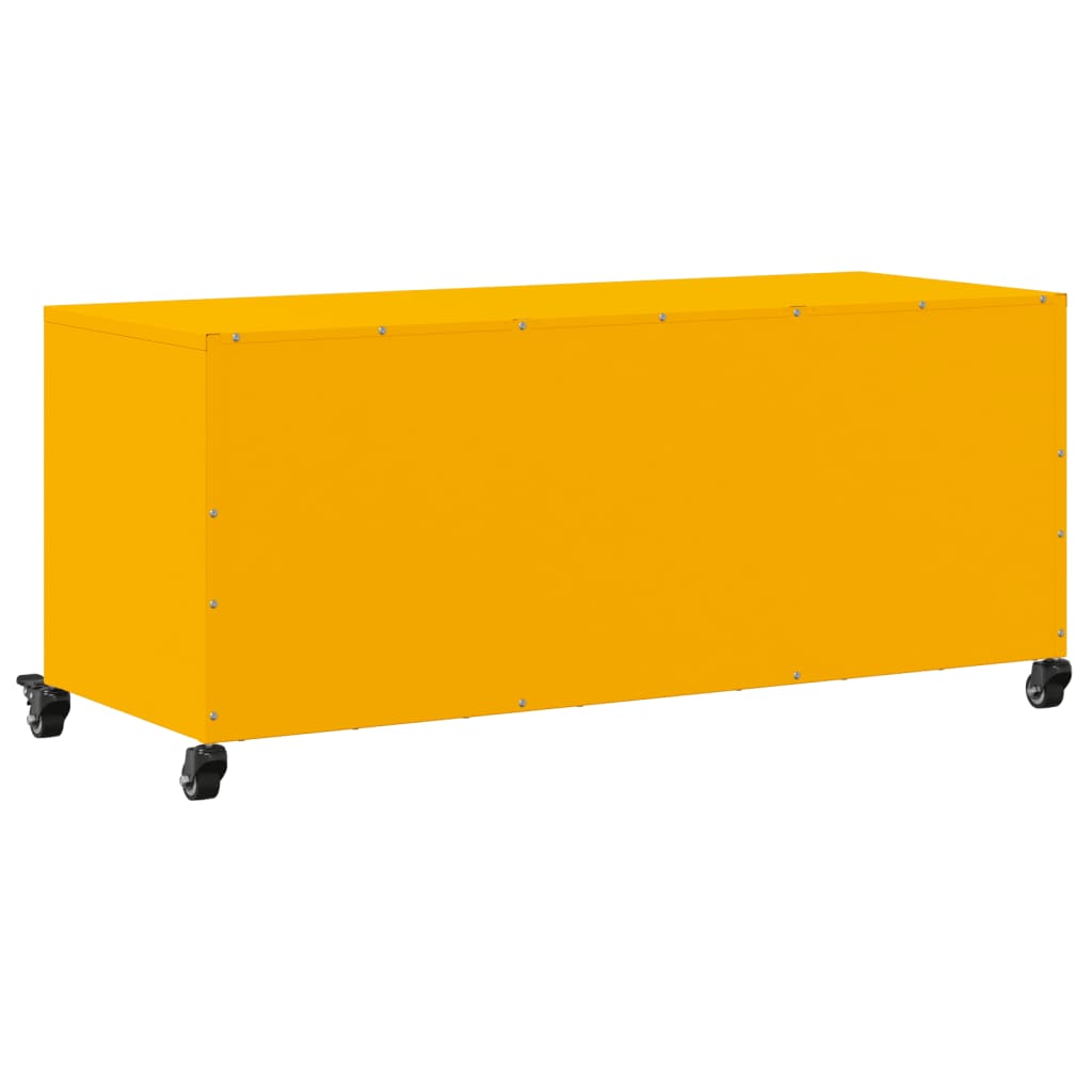Mobile TV Giallo Senape 100,5x39x43,5 cm in Acciaio - homemem39