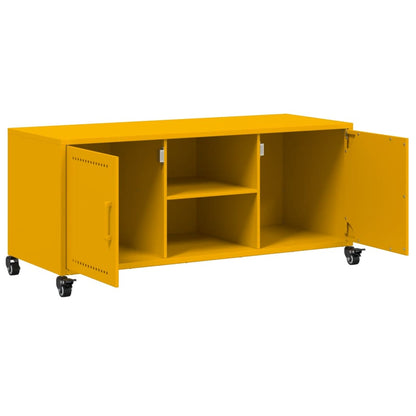 Mobile TV Giallo Senape 100,5x39x43,5 cm in Acciaio - homemem39