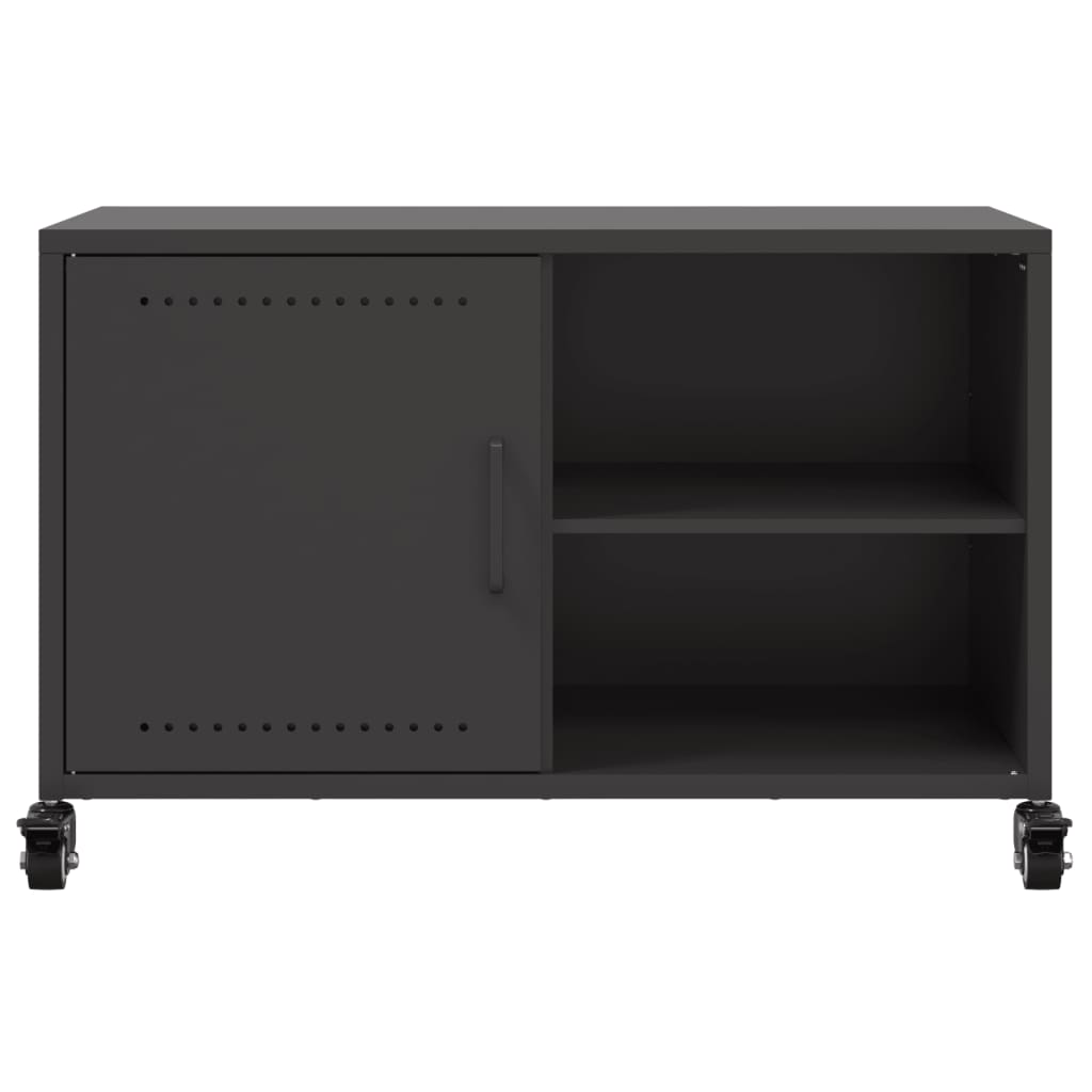 Mobile TV Nero 68x39x43,5 cm in Acciaio - homemem39