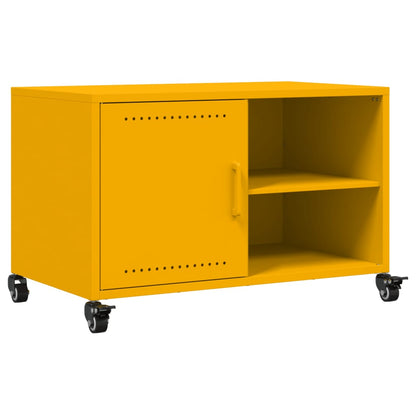 Mobile TV Giallo Senape 68x39x43,5 cm in Acciaio - homemem39