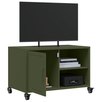 Mobile TV Verde Oliva 68x39x43,5 cm in Acciaio - homemem39