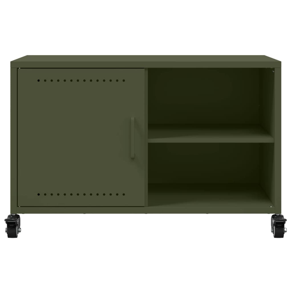 Mobile TV Verde Oliva 68x39x43,5 cm in Acciaio - homemem39