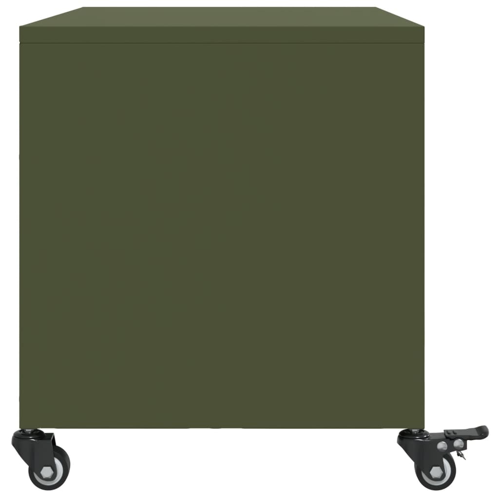Mobile TV Verde Oliva 68x39x43,5 cm in Acciaio - homemem39