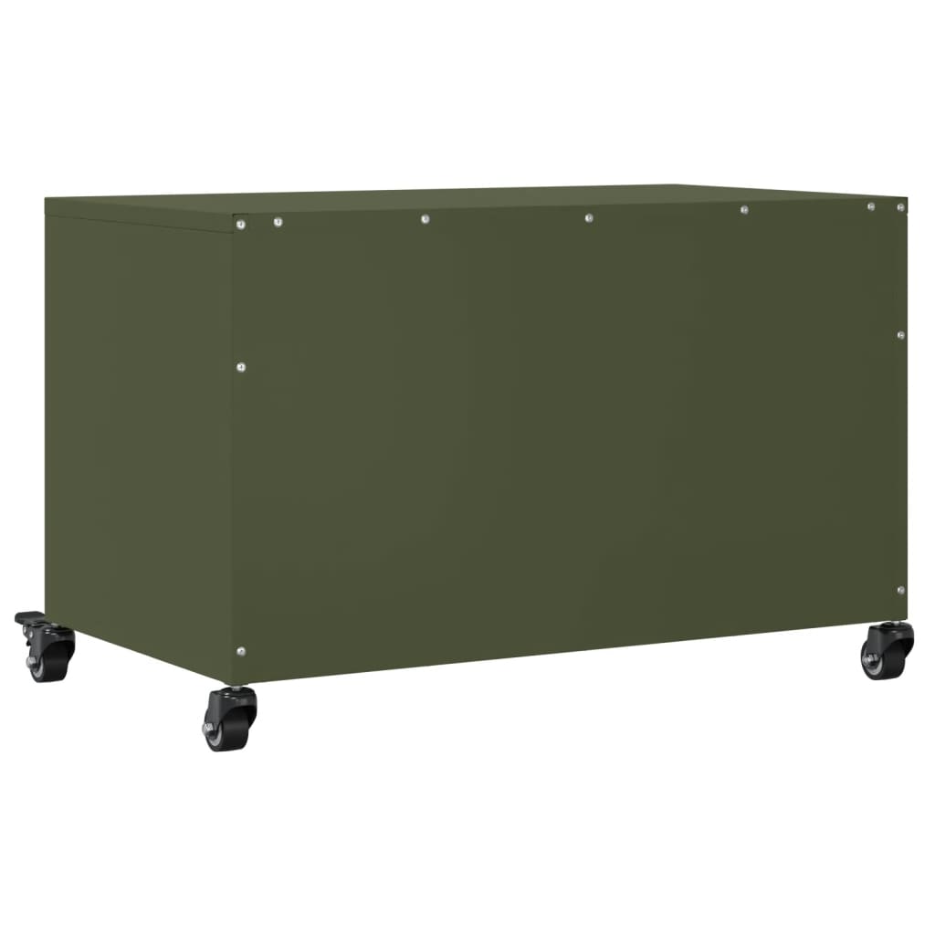 Mobile TV Verde Oliva 68x39x43,5 cm in Acciaio - homemem39