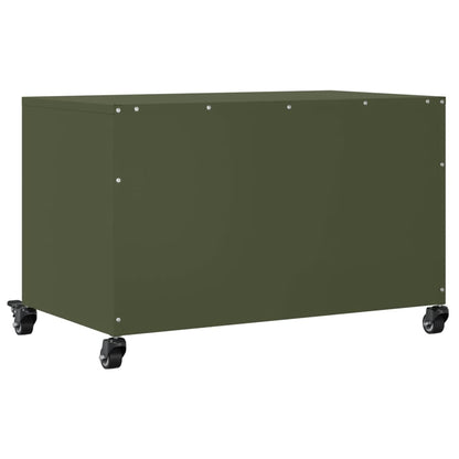 Mobile TV Verde Oliva 68x39x43,5 cm in Acciaio - homemem39