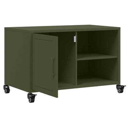 Mobile TV Verde Oliva 68x39x43,5 cm in Acciaio - homemem39