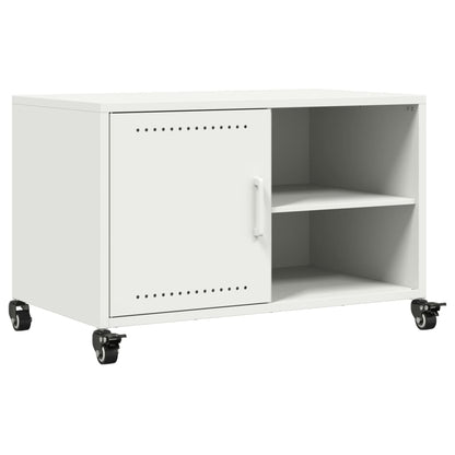 Mobile TV Bianco 68x39x43,5 cm in Acciaio - homemem39
