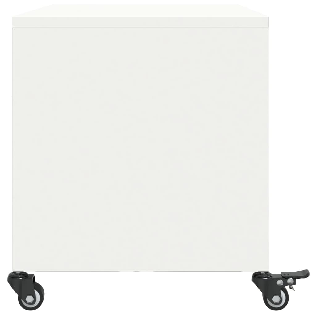 Mobile TV Bianco 68x39x43,5 cm in Acciaio - homemem39