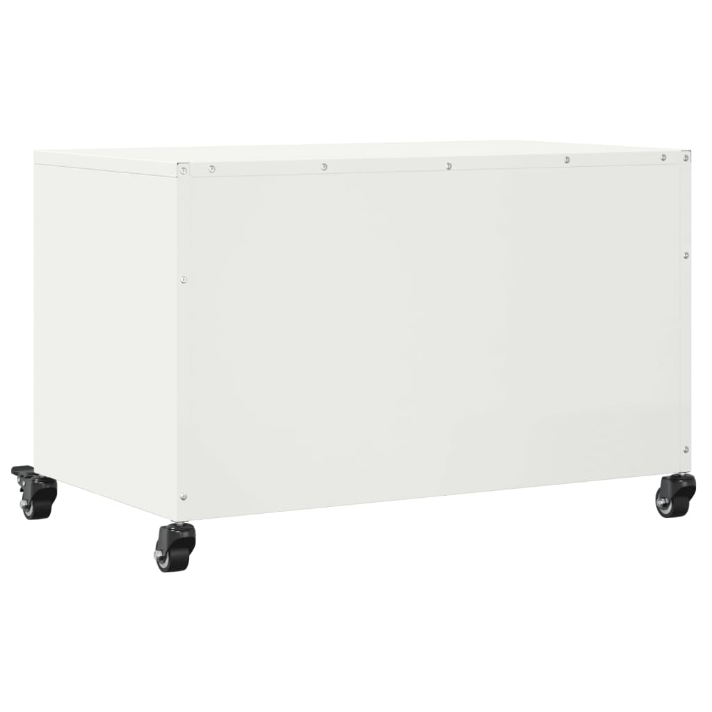 Mobile TV Bianco 68x39x43,5 cm in Acciaio - homemem39