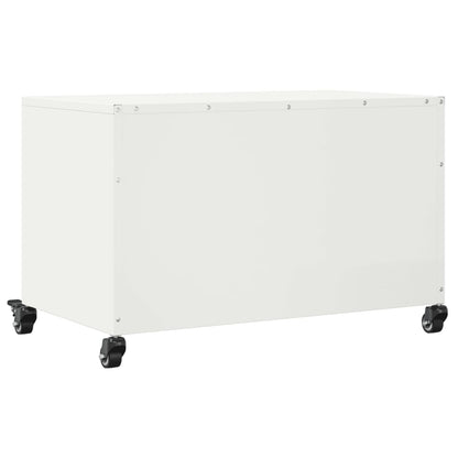 Mobile TV Bianco 68x39x43,5 cm in Acciaio - homemem39