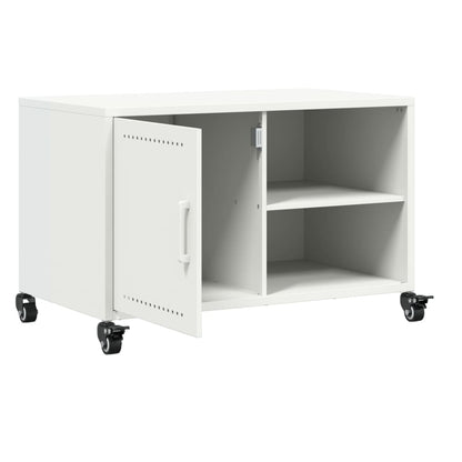 Mobile TV Bianco 68x39x43,5 cm in Acciaio - homemem39